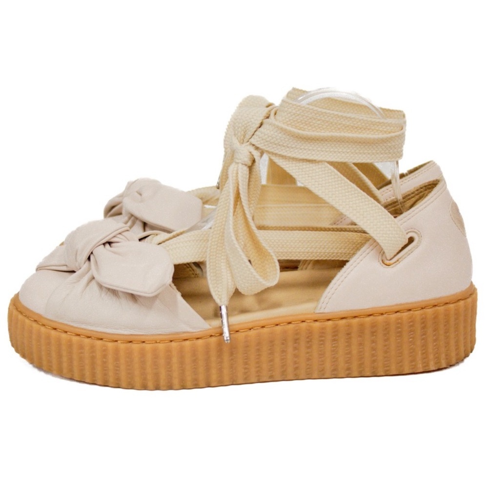 NWOT Fenty Chic Cream Platform Lace-Up Shoes - Picture 8 of 16